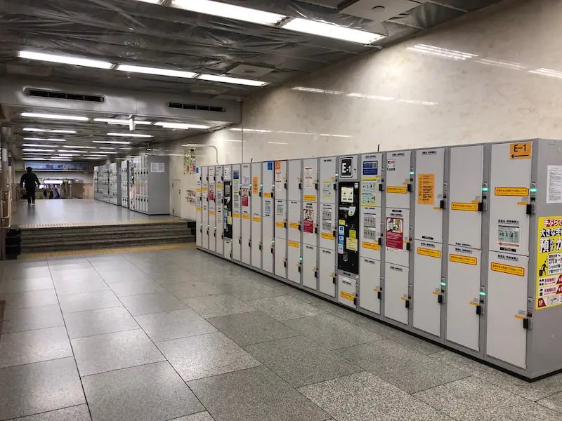 1楼樱桥口·大阪格兰比亚大酒店前【E】的投币柜（2020年10月）