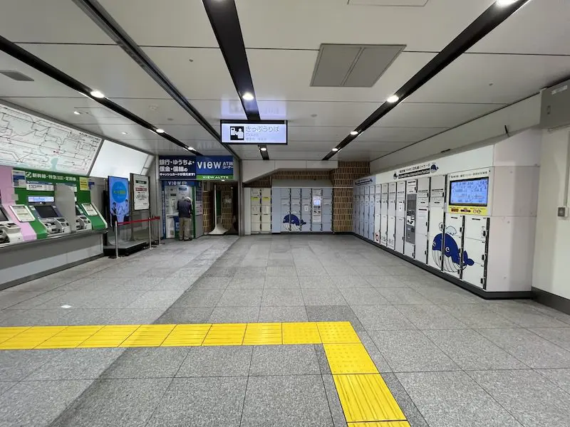 Coin lockers located at the Yaesu Underground Central Exit