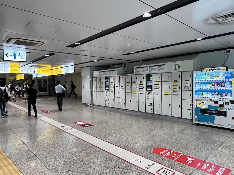 Temporary baggage storage is available only on Saturdays, Sundays, and holidays [D] Coin lockers in the Marunouchi Central North-South Passage on the 1st floor