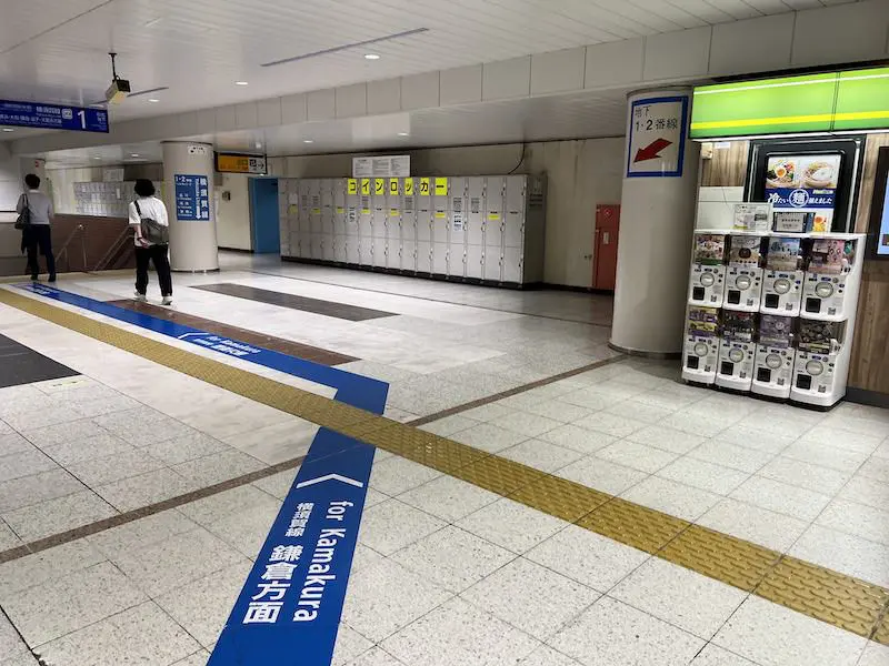 There are also coin lockers next to the stairs to B1 and B2