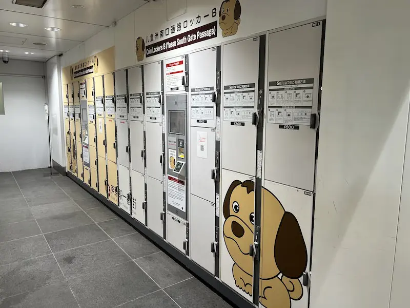 【Outside the ticket gates】Yaesu South Exit Aisle Lockers A and B ( dog)