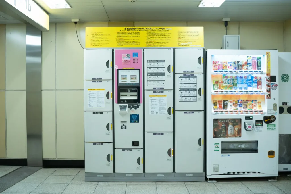 Coin Lockers at the Kagurazaka-direction ticket gate