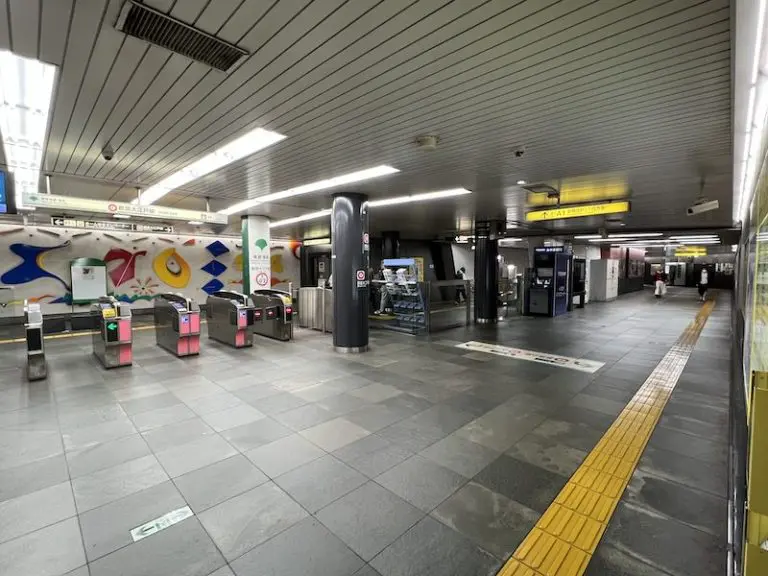 Exit through the Toei Subway Oedo Line ticket gate and follow the passage to Exit A1 on the left side.