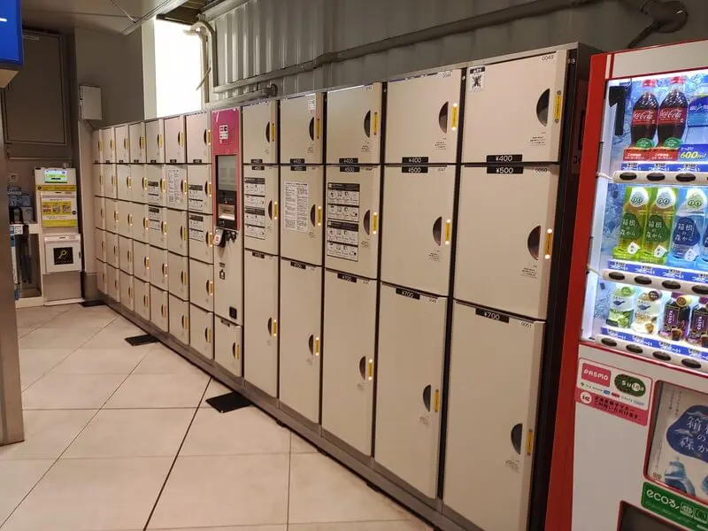 (Odakyu) coin lockers in front of the central ticket gate