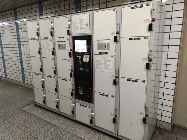 Coin lockers at Yoga Station