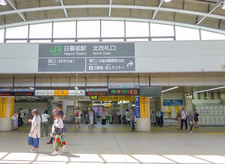 JR日暮里駅北改札口ロッカー