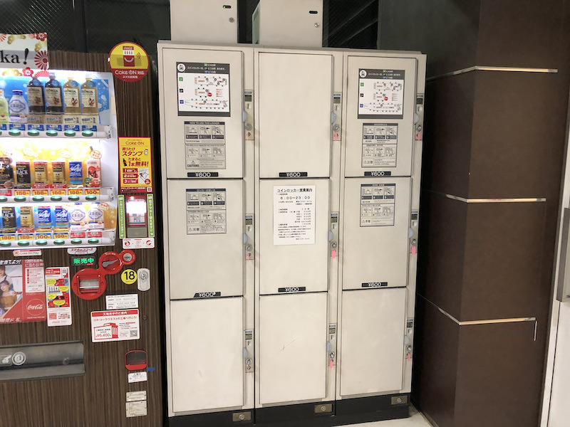 2階降車場パウダールーム横のコインロッカー