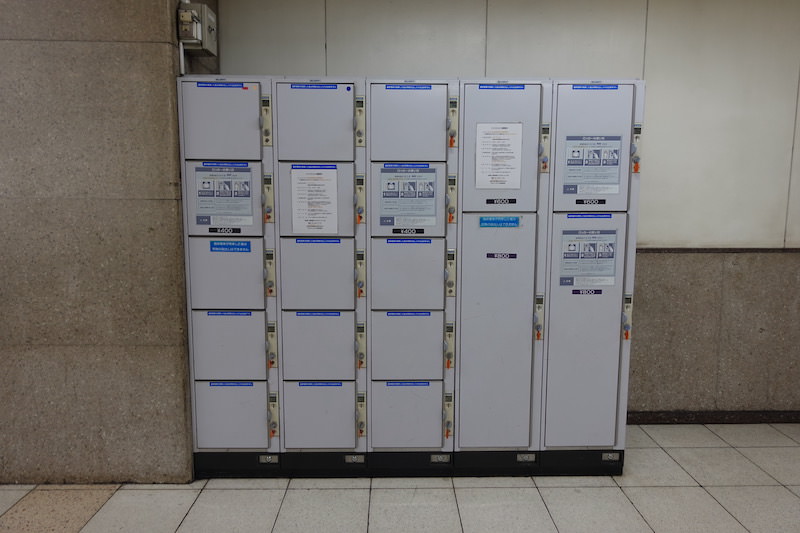 南側連絡通路のコインロッカー