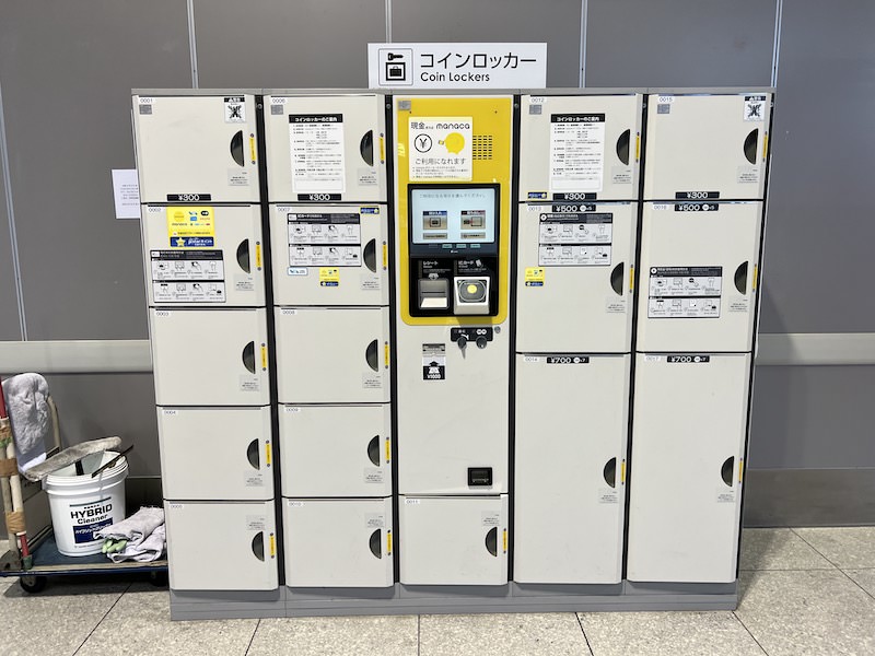 中部国際空港駅のコインロッカー