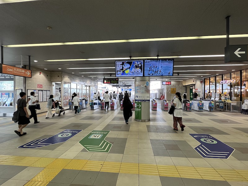 東急大井町駅の改札口