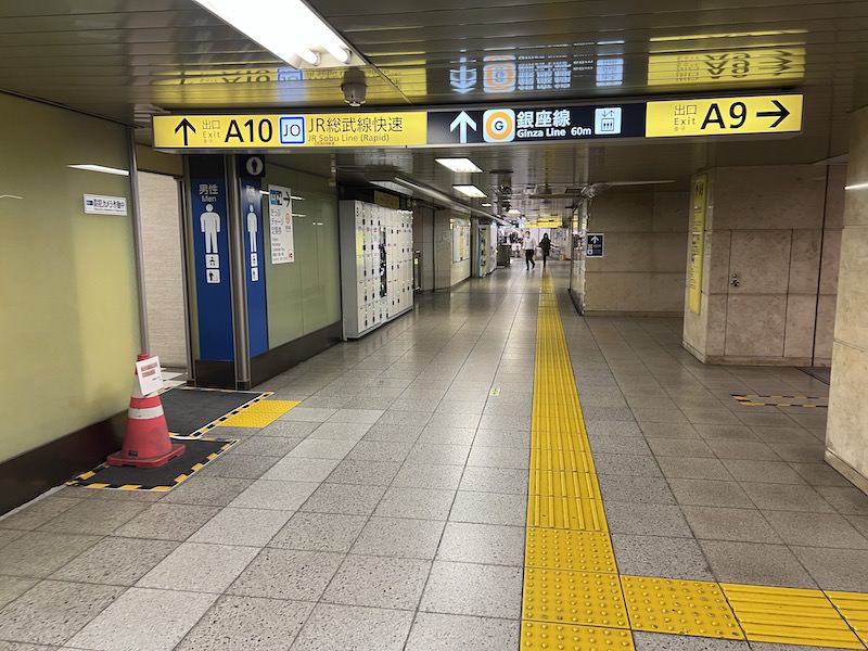 A9出入口付近にあるコインロッカー