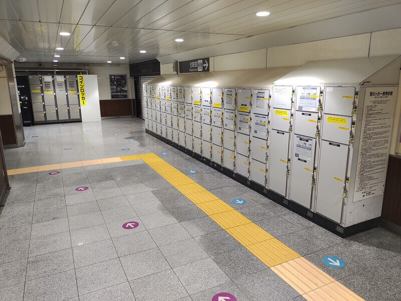 JR両国駅西口改札内のコインロッカー