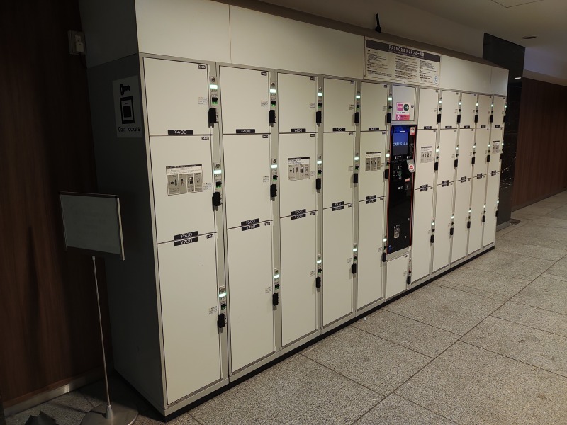 東京スカイツリータウン連絡通路エレベーターホールのコインロッカー