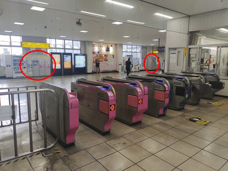 みずほ台駅には改札外にコインロッカーが2か所設置されています。