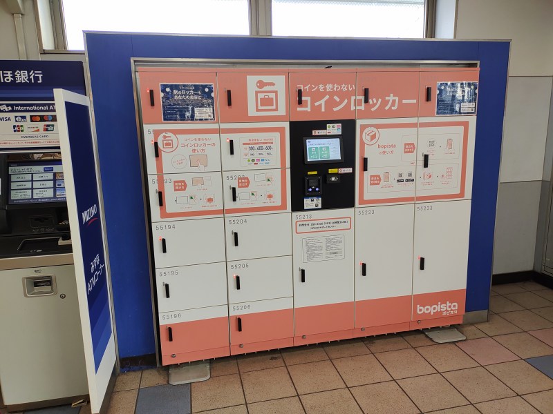 田無駅南口エレベーター(2階)付近のコインロッカー