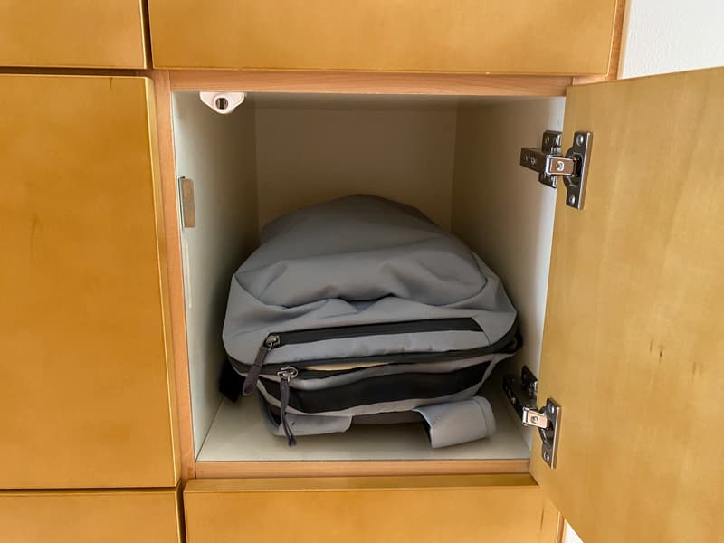 ポーラ美術館のロッカー