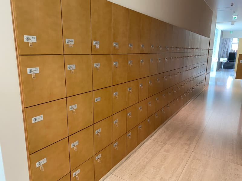 ポーラ美術館のロッカー